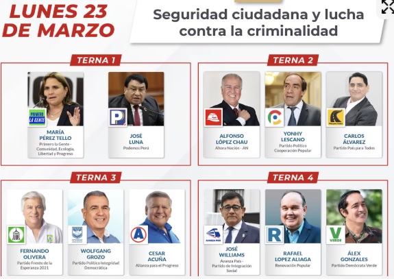 Perú: candidatos participan hoy en el primer debate presidencial rumbo a las Elecciones 2026
